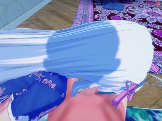 Teacher Rossweisse kimono Blowjob | HSDXD NTR madness E9 | Full & POV on patreon: Fantasyking3