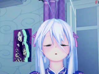 Teacher Rossweisse kimono Blowjob | HSDXD NTR madness E9 | Full & POV on patreon: Fantasyking3