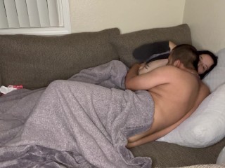 Little bit of forplay before she cums on me riding me and I finish inside her doggystyle