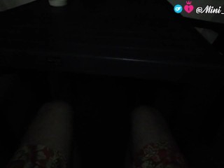 POV: Tea on Balcony Turns into Blowjob on Swing and Sex on Table, Cum in Mouth