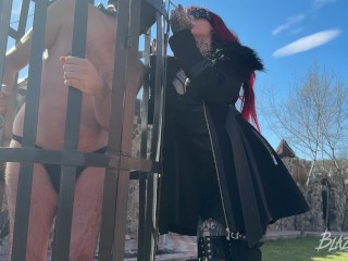 Double Cigarette Human Ashtray At Dracula Femdom Castle