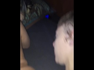 Here I'm getting fucked doggie style while I play around with the redbone