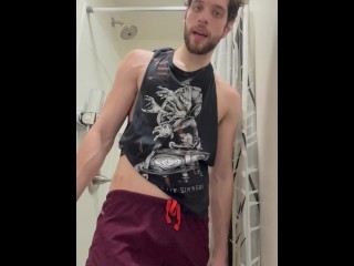 Sweaty post boxing striptease