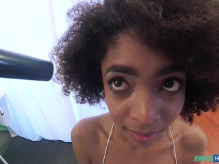 Hot Brazilian EBONY STUDENT has a Medical Examination - Fake Hospital