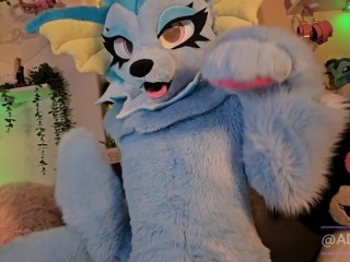 Vaporeon fursuit gets fucked and creampied (OF Teaser)