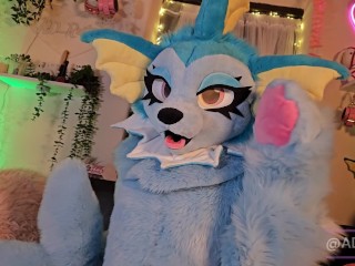 Vaporeon fursuit gets fucked and creampied (OF Teaser)