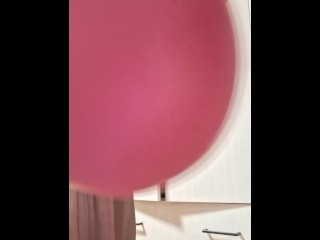 I jerk off with a ball. I jerk off my pussy and ass with a ball and cum in dirty denim panties