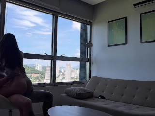 Foda incrível de frente pra o mar, gozei muito por cima dele 🤤