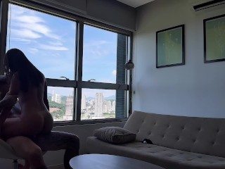 Foda incrível de frente pra o mar, gozei muito por cima dele 🤤