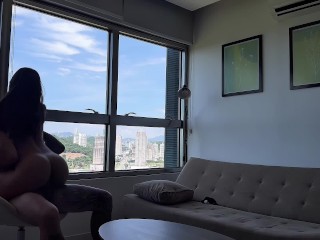 Foda incrível de frente pra o mar, gozei muito por cima dele 🤤