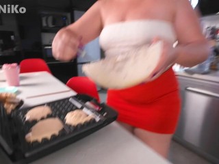 Milf Worships stepSon's Ass and gets Cum on her Face