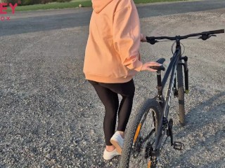 Deep Anal Creampie After Riding A Bike With Remote Controlled Vibrator