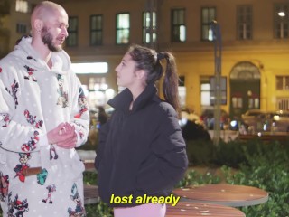 "CUM INSIDE ME!" - Petite Italian Teen Eva Generosi Picked Up In Public For Pussy Creampie