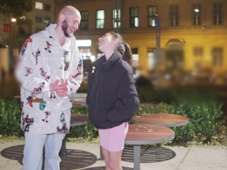 "CUM INSIDE ME!" - Petite Italian Teen Eva Generosi Picked Up In Public For Pussy Creampie