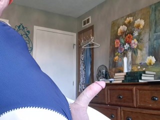 I stole my step-moms aerobics leotard swimsuit and pantyhose, and wrecked them with Girly Dick juic