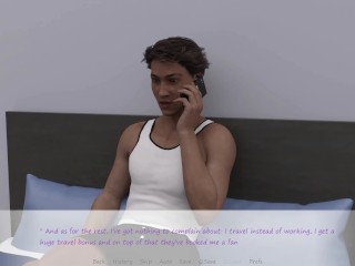 My Stepbrother 's Wife #40 Jennifer stroked John's cock and sniffed his cum-highlight