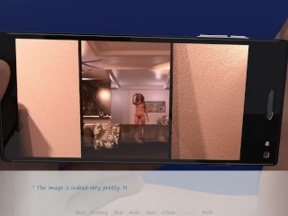 My Stepbrother 's Wife #40 Jennifer stroked John's cock and sniffed his cum-highlight