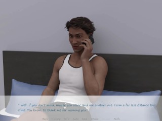 My Stepbrother 's Wife #40 Jennifer stroked John's cock and sniffed his cum-highlight