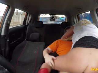 Hot Blonde from FINLAND enjoys Sex with Driving Instructor on First Lesson - Fake Driving School