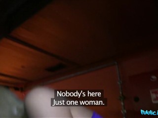 Public Agent - real public blowjob and sex for two guys in underground car park