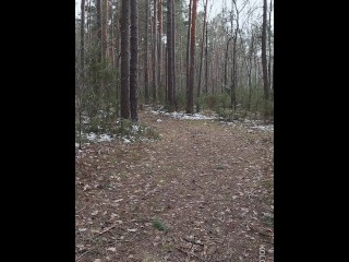 Naturist: Polish man walks through frozen forest (naked dick) - KolowskiBRO NAKED!!!