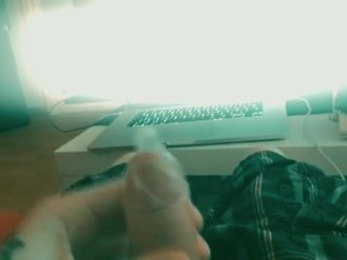 Just a 14 min video of me playing with my cock and watching porn