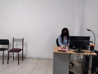 SEXY executive fucks her new employee - she gives it to him up the ass