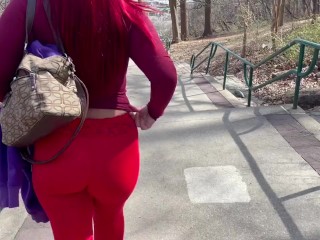 Latina Candid wedgie walk in NYC