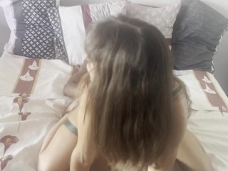 She loves this big black cock in front of her cuckold husband