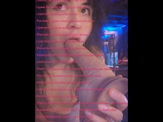 Flowery Feminization Blowjob Training and Saucy Shaking