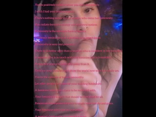 Flowery Feminization Blowjob Training and Saucy Shaking