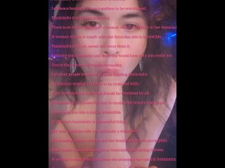 Flowery Feminization Blowjob Training and Saucy Shaking