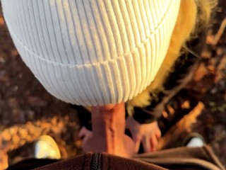 Excited Hottie Deeply Sucks Guy's Dick - Close-up Female First Person Home Movie