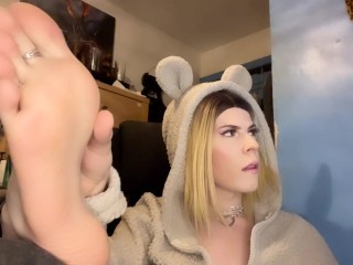 Mean Stepsister Ignores You As You Stare At Her Stinky Feet Then Gives a Countdown to Get Rid of You