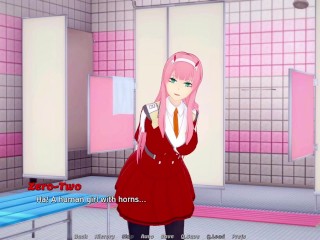 Getting Hot Blowjob From A Pink Hair Slut - Zero Two - Fantasy Date