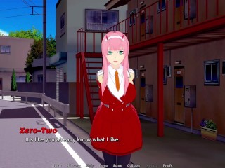 Getting Hot Blowjob From A Pink Hair Slut - Zero Two - Fantasy Date