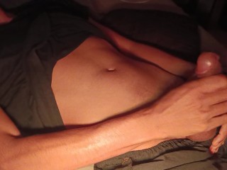 Loud Moaning Orgasm from Guy Jerking Off His Big Cock, Cum Hard!