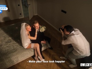 The luxury bride is left alone with the photographer and cheats on her groom