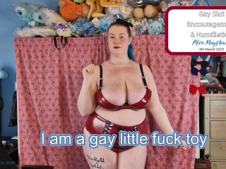 *** TRAILER ONLY *** Gay Slut Encouragement & Humiliation - Solo Girl