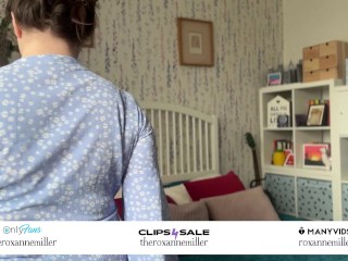 Huge Boobs BBW Milf Roxanne Miller plays with her huge tits for your cock in close up