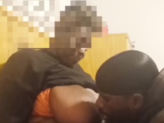 BIG TITTY CHOCOLATE EBONY WAS HOME ALONE AND WANTED HER HUGE TITS SUCKED ON!!!!!!!!