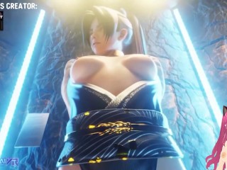 Mai Shiranui with vibrating dildo with her tits out (HentaiVR animation) - Jazziuu