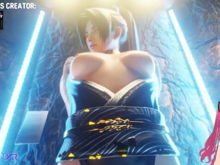 Mai Shiranui with vibrating dildo with her tits out (HentaiVR animation) - Jazziuu