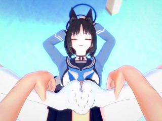 POV Hentai Footjob from Kikyou Kiryuu from Blue Archive