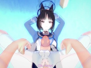 POV Hentai Footjob from Kikyou Kiryuu from Blue Archive