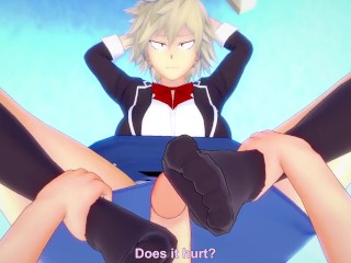 POV Hentai Footjob from Mitsuki Bakugo from Boku No Hero Academia