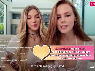 Two camgirls, one pizza guy – fans paid to make it happen | Anastangel & Arina Fox