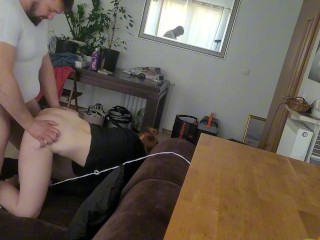 FUcking my ex wife, 1st i fuck her, then she fuck me by dildo. Pegging at the end !