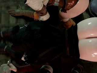 Yennefer Anal - The Witcher Reverse Gangbang - Hentai Cartoon