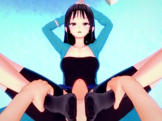 POV Hentai Footjob from Rinoa Heartilly from Final Fantasy